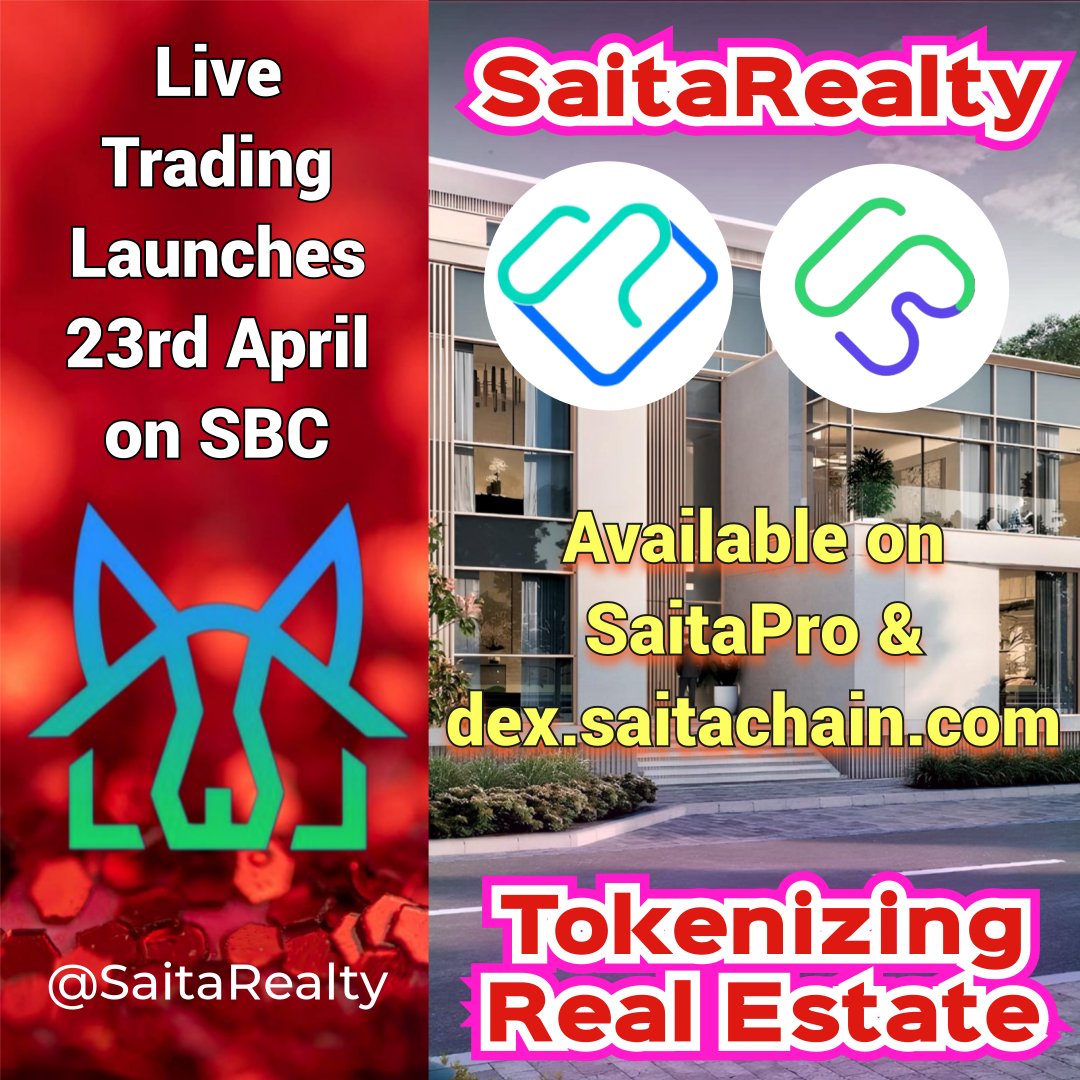 #SaitaRealty #SaitaChainCoin #SaitaPro #STC #Crypto #RWA 🏡 SaitaRealty partners with SMDC - Philippines Biggest Award Winning developers @TheOfficialSMDC Available from 𝗦𝗮𝗶𝘁𝗮𝗦𝘄𝗮𝗽 through the 𝗦𝗮𝗶𝘁𝗮𝗣𝗿𝗼 app and our DEX at dex.saitachain.com 👀 @SaitaRealty