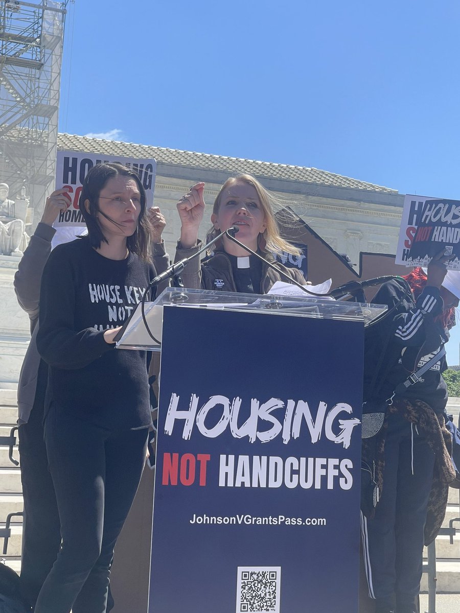 “For too long, our nation has gutted funding for public housing & thrown our tax dollars to policing & prisons. We work for the day when all handcuffs are welded into house keys, where the jails are empty and homes are full.” - India Pungarcher & Chaplain Lindsey Krinks…