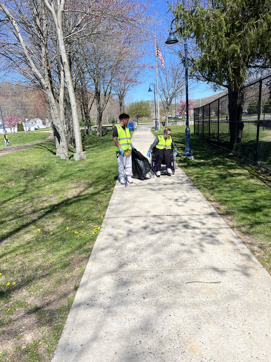 Celebrating Earth Day by cleaning up the park! #lifeskills #earthday <a href="/BristolPW/">Bristol Public Works</a>