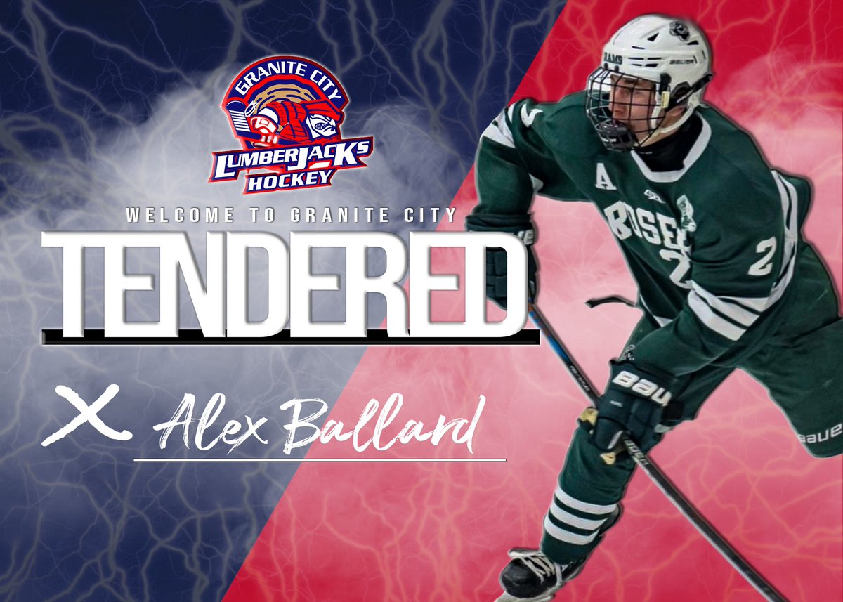 🚨TENDER ALERT🚨 We are excited to announce the tender signing of Roseau HS Defenseman, Alex Ballard! Last year, Ballard played for Roseau HS where he posted 11 goals and 27 assists in 26 games. Head Coach DJ Vold had this to say about Ballard signing with the Jacks, “Our