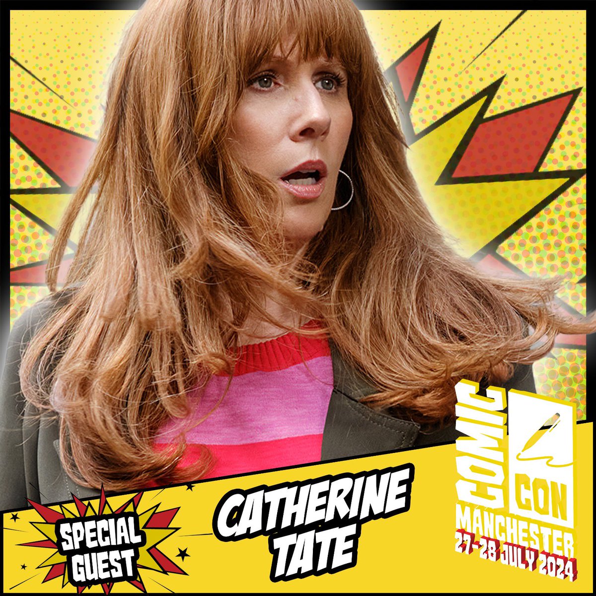 Comic Con Manchester welcomes Catherine Tate, known for projects such as Doctor Who, Ducktales, The Catherine Tate Show, and many more. Appearing 27-28 July! Tickets: comicconventionmanchester.co.uk