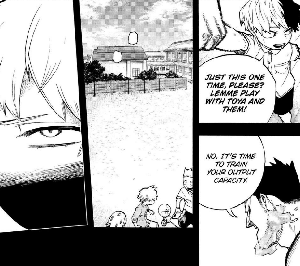 i find it so interesting that shouto chooses to say 'touya and them' instead of collectively referring to them as his siblings... touya is the only one perfectly centered in shouto's gaze, and the only sibling at that moment who returned eye contact.