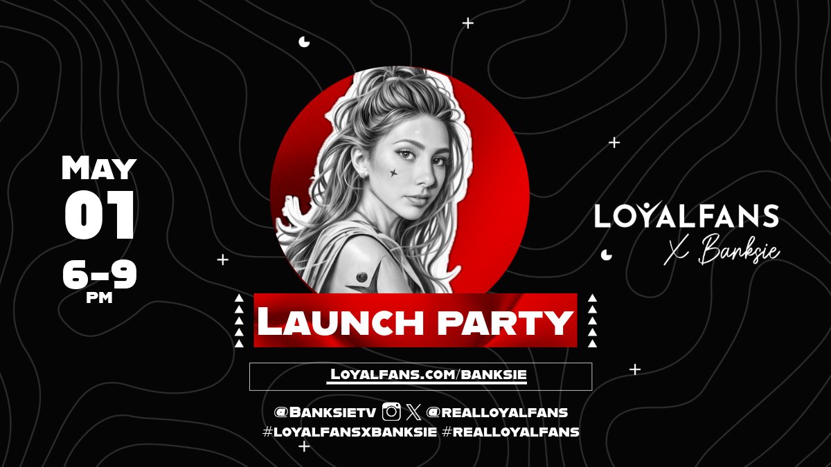 You know you wanna watch… Friends & fans, join us for @QueenBanksie's livestream billboard launch party on May 1st 🤩 Go follow now for all the details! Can’t wait to see you there 🥳 ➡️ loyalfans.com/banksie #realloyalfans #loyalfansxbanksie @BanksieTV