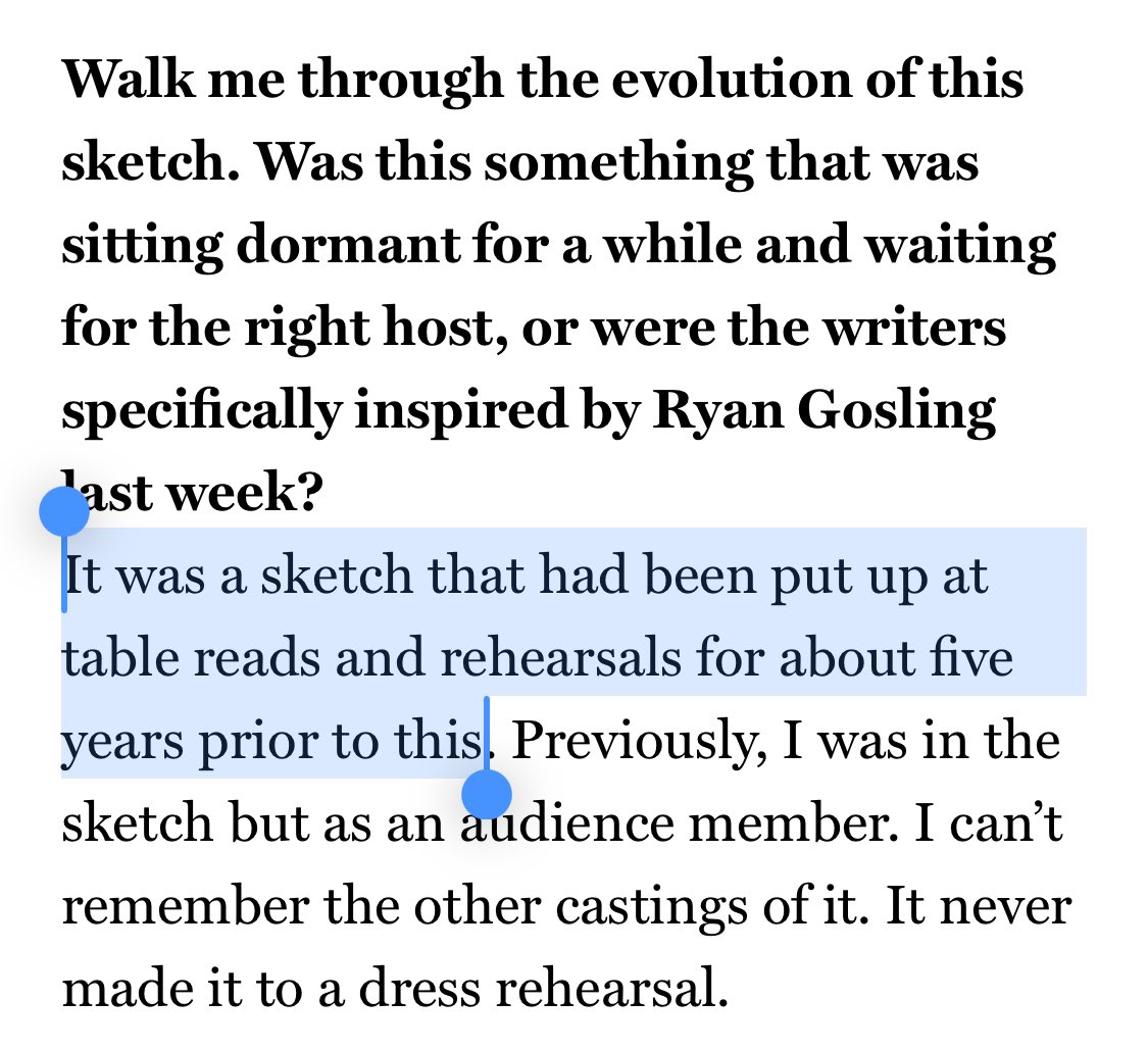 Next time I’m feeling stuck I vow to remember that Mikey Day and Streeter Seidell pitched the Beavis and Butthead sketch for FIVE YEARS before it got greenlit. What absolute legends