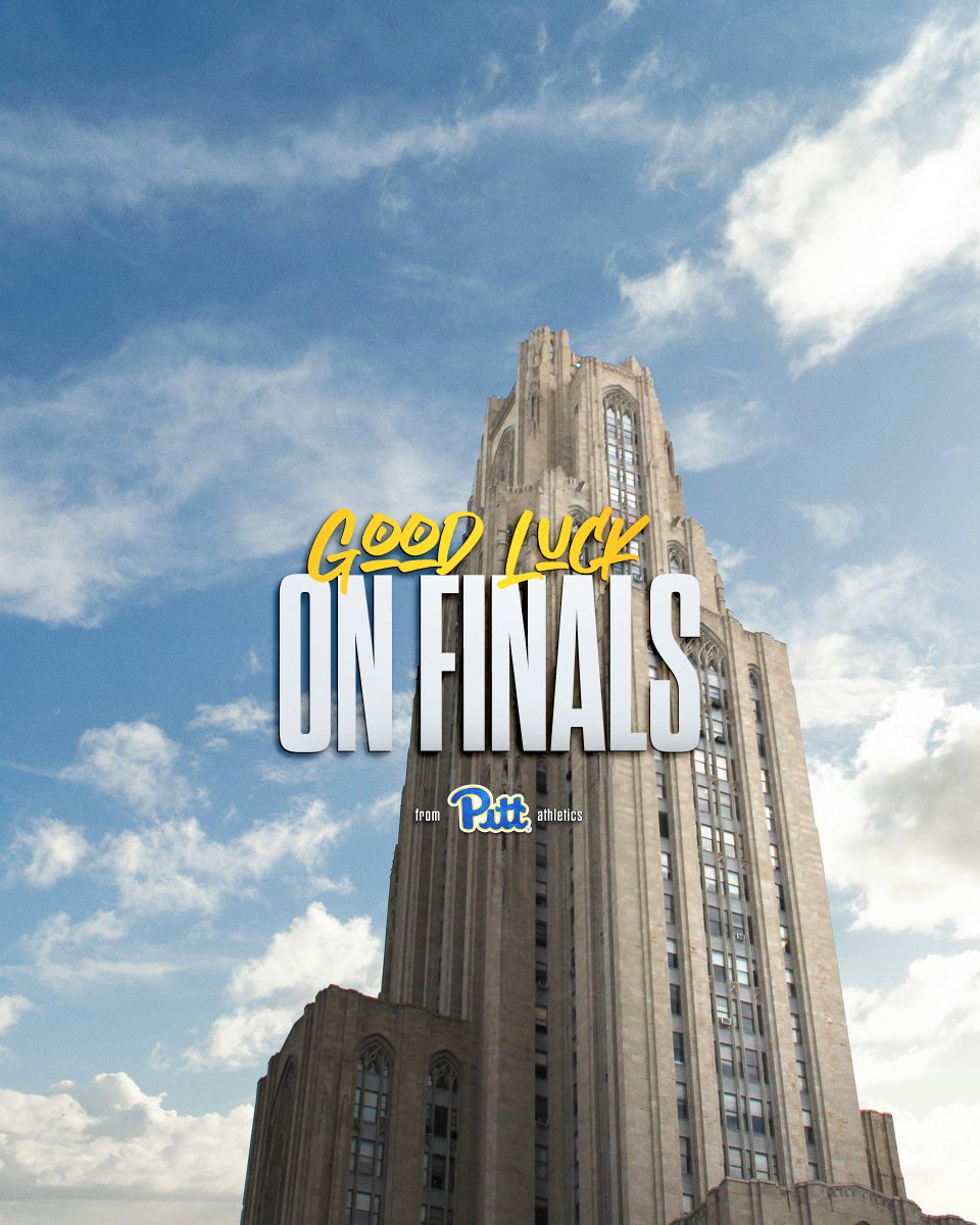 It's finals week for @PittTweet 📚📝 Good luck to all the Pitt Panthers‼️