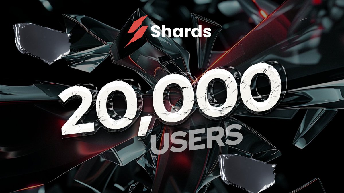 Shards is breaking barriers ⚡ We've welcomed over 20K accounts in less than a week! Thank you to our amazing Shards community for your support and dedication.