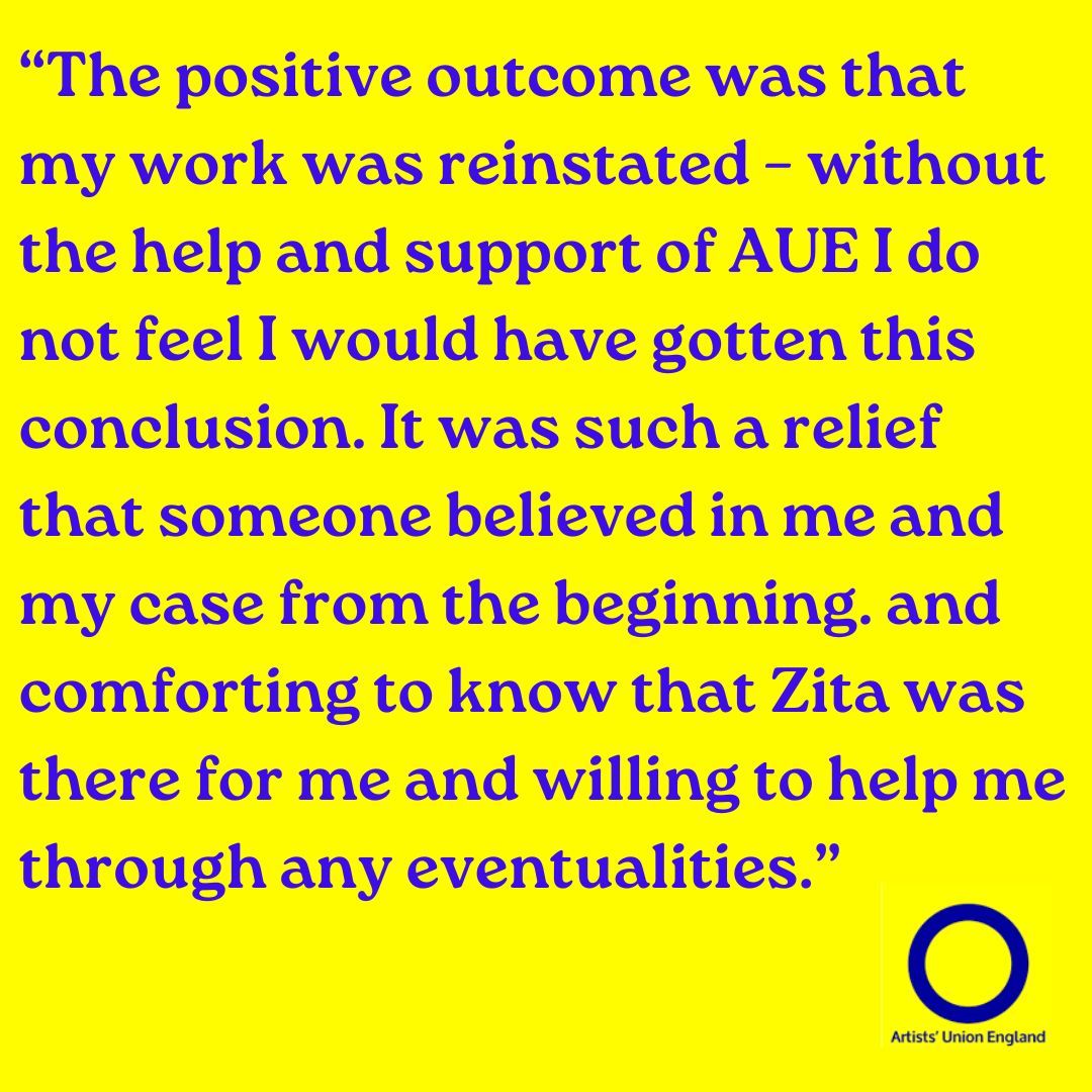 This is how we supported one of our members to get their paid work reinstated after it was unfairly taken away. Our executive committee is here to stand in solidarity with you, giving you the power and support to negotiate your rights. Join AUE now: buff.ly/41S3v0a