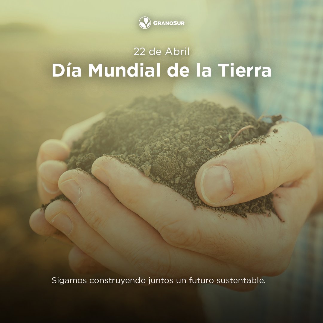 Granosur's tweet photo. Hoy, 22 de Abril, se celebra el Día Mundial de la Tierra. 

Reafirmamos nuestro compromiso con la protección de este recurso vital para nuestra actividad y el devenir del mundo https://t.co/Yw7C1c4ANM