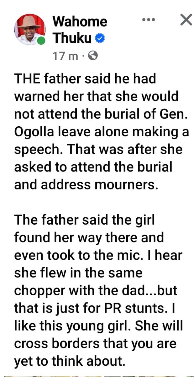 Wahome the rumour monger. Charlene Ruto left Nairobi on Sunday Morning. Her father, the President, left Eldoret on Sunday Morning. Try another lie. Hii ndio @OleItumbi calls #SystemYaFacts