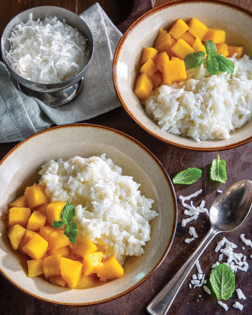 Coconut-infused rice pudding and ripe mango slices make for the perfect pair. 🥭🍚 bit.ly/3vZFvN6

#coconut #mango #stickyricepudding #ricepudding #easyrecipe #Louisianacookin