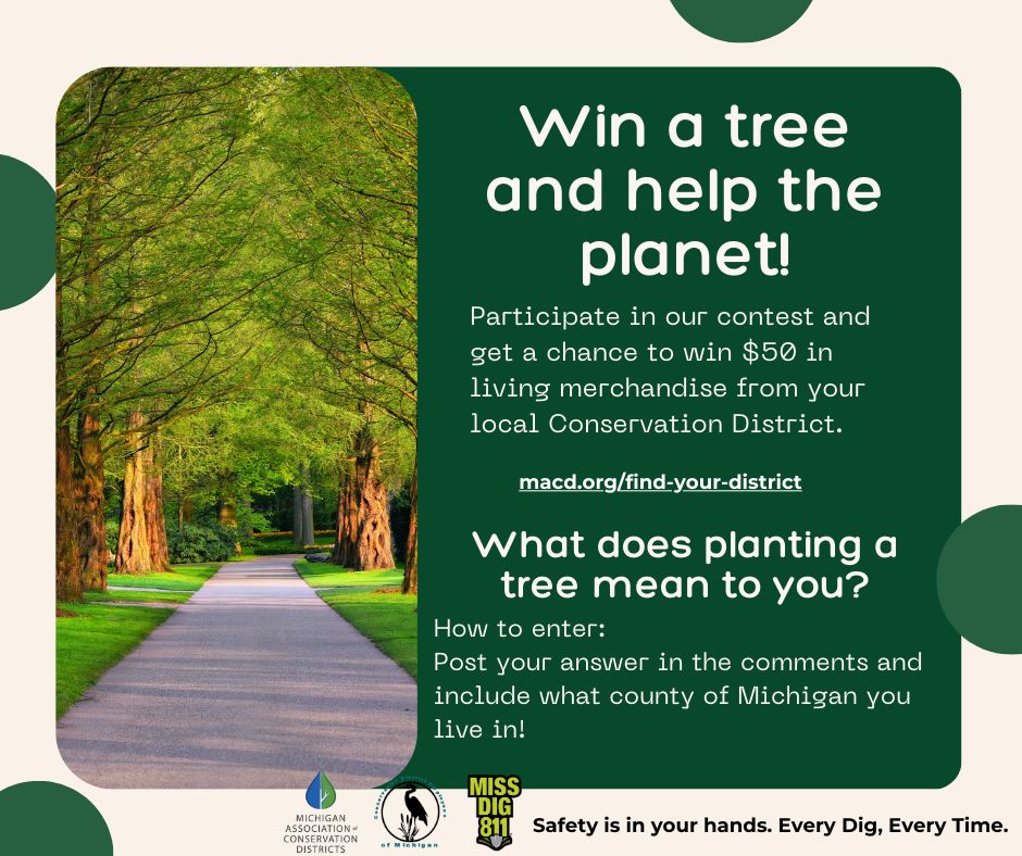 Happy Earth Day! Start the celebrations and work towards making our planet a greener place by participating in MISS DIG 811's tree giveaway for National Safe Digging Month. All entries are due by 9 AM on Friday.