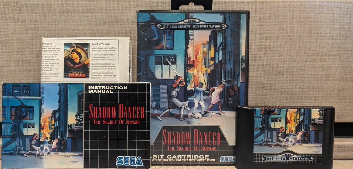 Shadow Dancer The Secret of Shinobi. The second (but different) Shinobi title released in the UK for the Megadrive. VERY pleased to add this to the collection and looking forward to playing it later! #MegaDrive #sega #RETROGAMING #GamersUnite