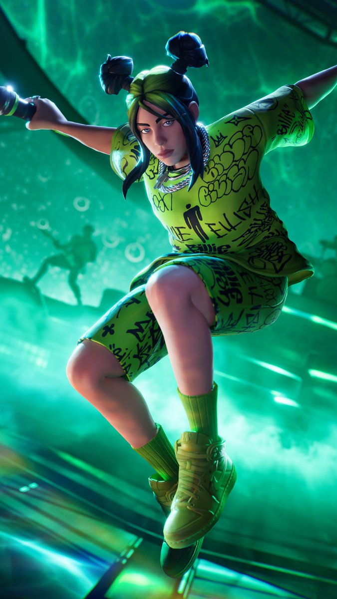 Dexerto's tweet image. Fortnite has revealed the Billie Eilish skin