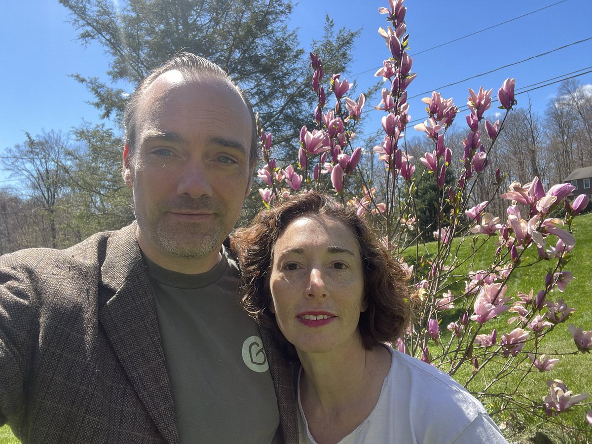 Happy Earth Day from me and my better half. This photo featuring our budding magnolia! If you want a greener planet, you have to vote for it! 
#VoteGreen
#EarthDay2024 
#EarthDay 
#GlobalSelfie