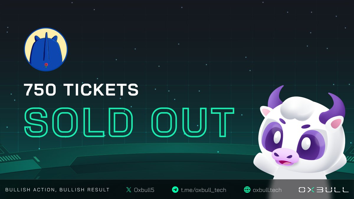 750 [REDACTED] Presale Tickets SOLD OUT in 20 mins! Congratulations to everyone who managed to secure a spot! All details regarding the project listing and token claiming will be announced on April 23rd. Make sure to follow @Oxbull5 for all the updates. In the meantime, join…