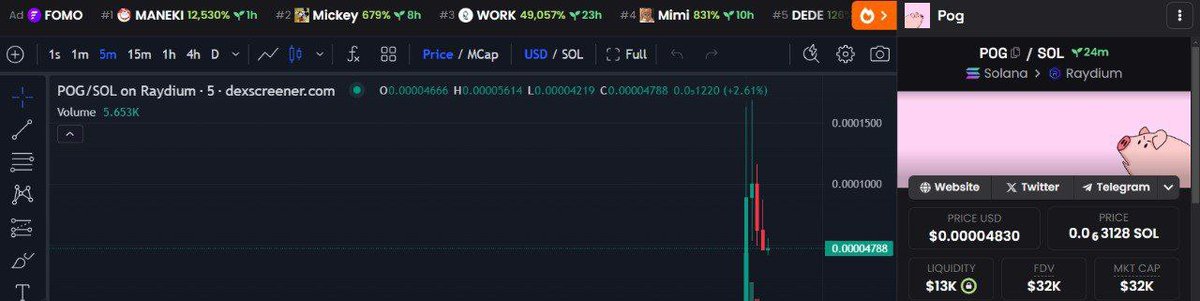 pogcoin_onsol's tweet photo. $POG token info has been updated on @dexscreener https://t.co/T2ylBoHra0