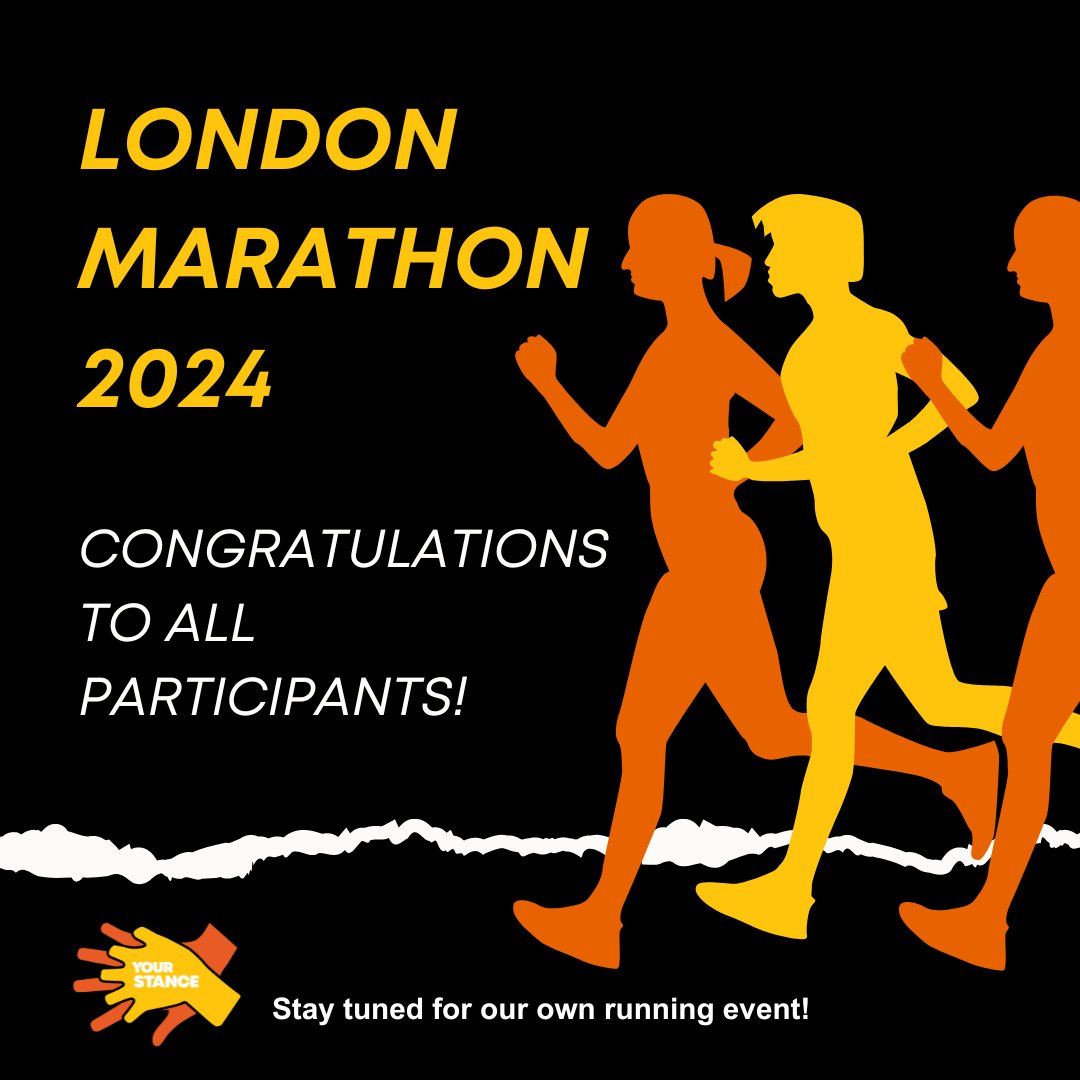 Wow, what an event! 🏃‍♀️🏃 HUGE congratulations to all of the #LondonMarathon 2024 participants! Are you a big fan of running AND of YourStance’s work? Stay tuned for our own upcoming running event! 🤫 #Congratulations #Running #CharityRun #London #YourStance