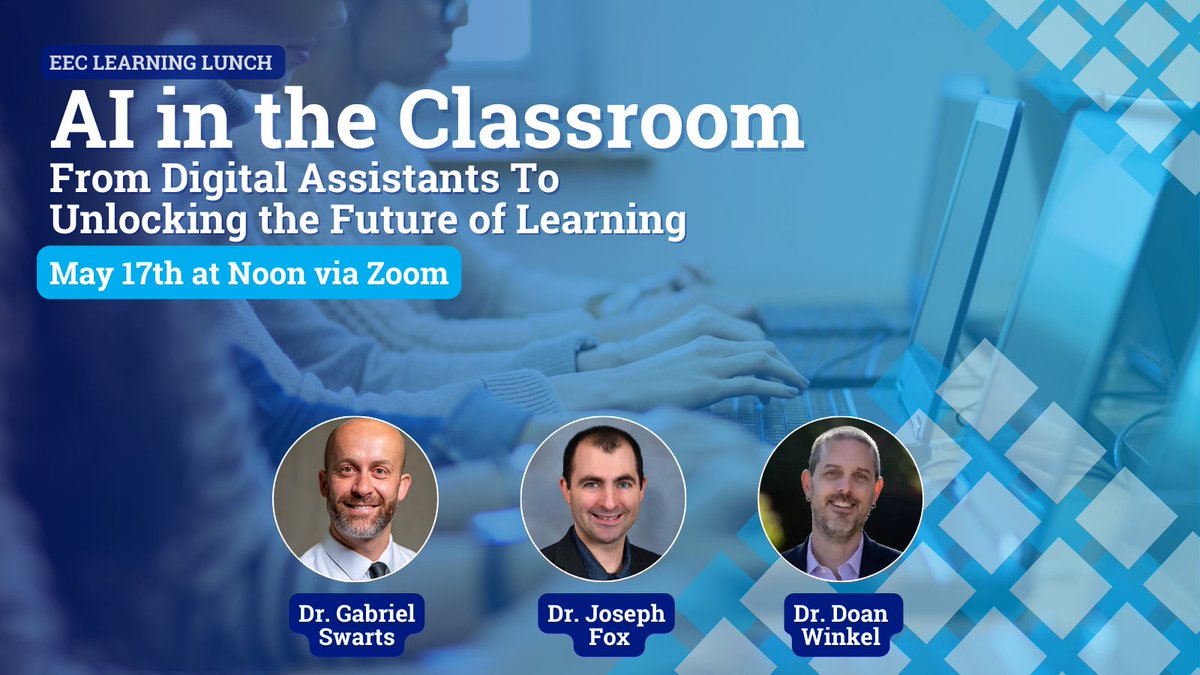 Get ready for an insightful exploration of "AI in the Classroom" on May 17th from 12-1 PM EST! 📆

Register with the link in our bio!