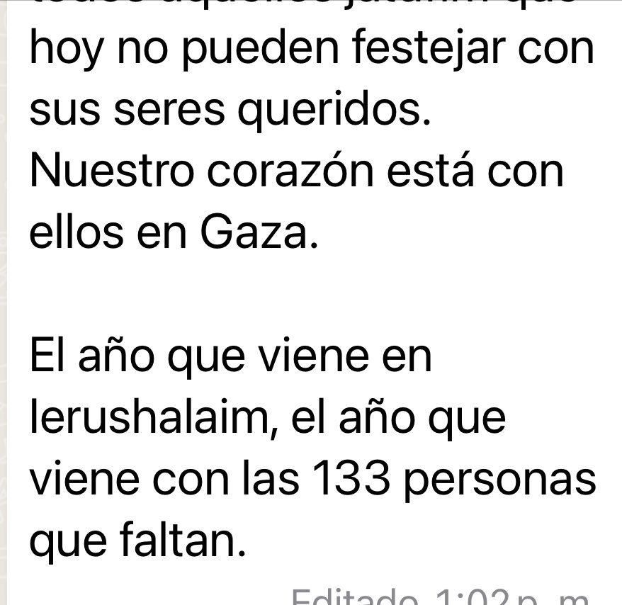 Estás palabras las escribió mi hija para decir hoy en el Seder de Pesaj.