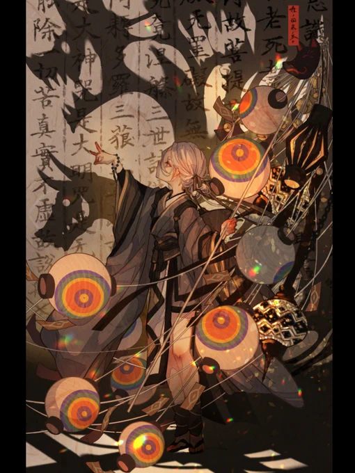 #私の作品もっと沢山の人に広がれ祭り和風アジアン系、綺麗だったり怖かったり 