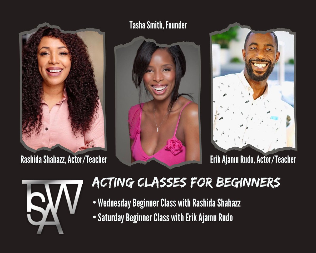 Space available in our beginner acting classes. Link in the bio or at tsawonline.com 🎭