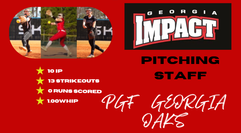 GA Impact Hupp-Axelson (@gaimpactaxe) on Twitter photo PGF Georgia Oaks was rained out after two games (as usual) but that didn't stop our pitchers from having a dominating weekend. Great job <a href="/chloesmith1734/">Chloe Smith 2024</a> <a href="/kateholland30/">Kate Holland</a> <a href="/EmilyJansenG/">Emily Jansen</a> ! <a href="/GeorgiaImpactFP/">Georgia Impact Fastpitch Organization</a> PGF Georgia Oaks was rained out after two games (as usual) but that didn't stop our pitchers from having a dominating weekend. Great job <a href="/chloesmith1734/">Chloe Smith 2024</a> <a href="/kateholland30/">Kate Holland</a> <a href="/EmilyJansenG/">Emily Jansen</a> ! <a href="/GeorgiaImpactFP/">Georgia Impact Fastpitch Organization</a>