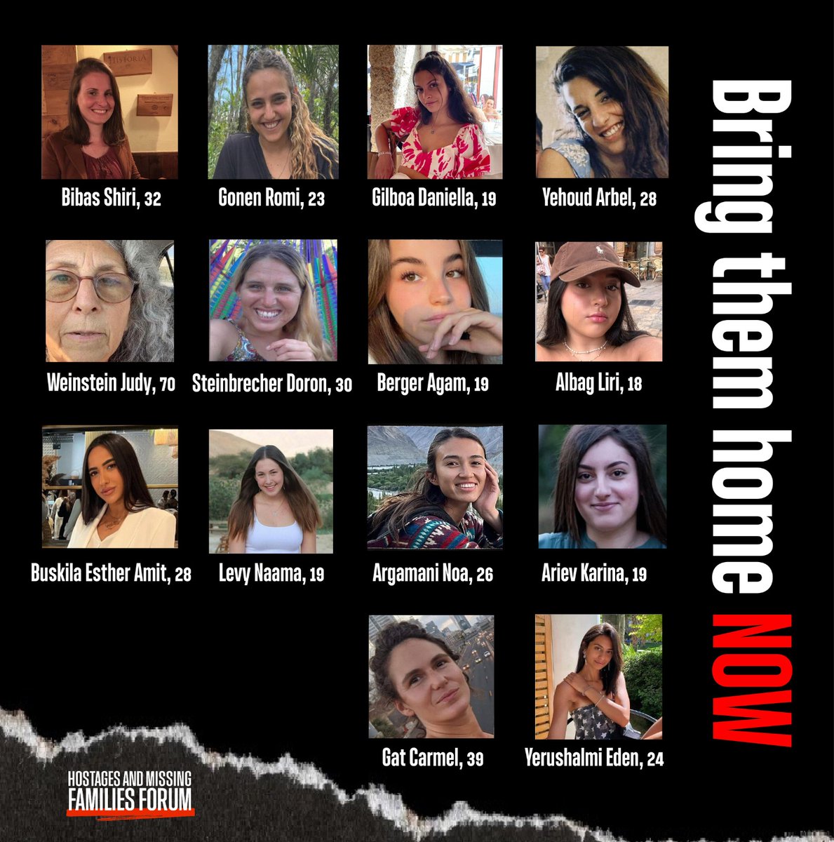 These women are spending #Passover in nightmarish captivity in Gaza. They are enduring unspeakable tortures, day after day. On this holiday of freedom, demand the release of the hostages. #BringThemHomeNow #LetMyPeopleGo