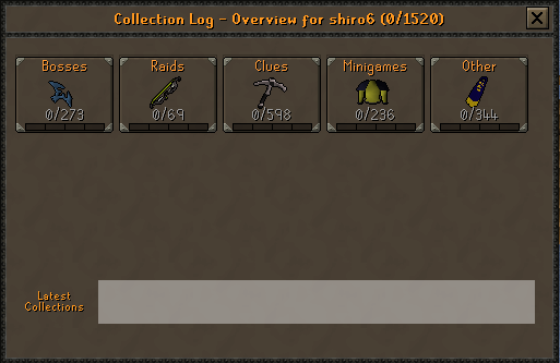 JagexHusky's tweet image. Day 1 Game Jam progress

Gonna post daily updates so I can continue to get feedback on what I'm working on! 

First 3 images are mine, 4th image is what I'm working towards. This would be an optional collection log summary you can choose to open, it won't affect the current flow