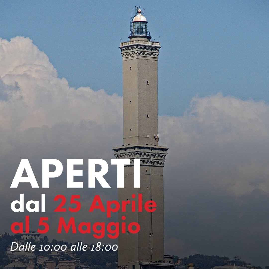 LanternaGenova's tweet photo. Noi della #LanternadiGenova saremo qui per voi dall' 25 aprile fino alla domenica 5 maggio, dalle 10.00 alle 18.00, con l'ultimo ingresso alle 17.30. Quindi potete organizzare la vostra visita senza stress!
#Genova #PortoAntico #Panorama #Esperienza #VisitGenova #GoGenovaTours https://t.co/EuQVAXKavK