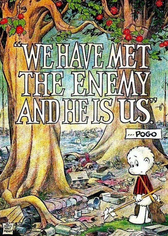 Happy Earth Day. Walt Kelly's poster for the very first Earth Day, 1970.