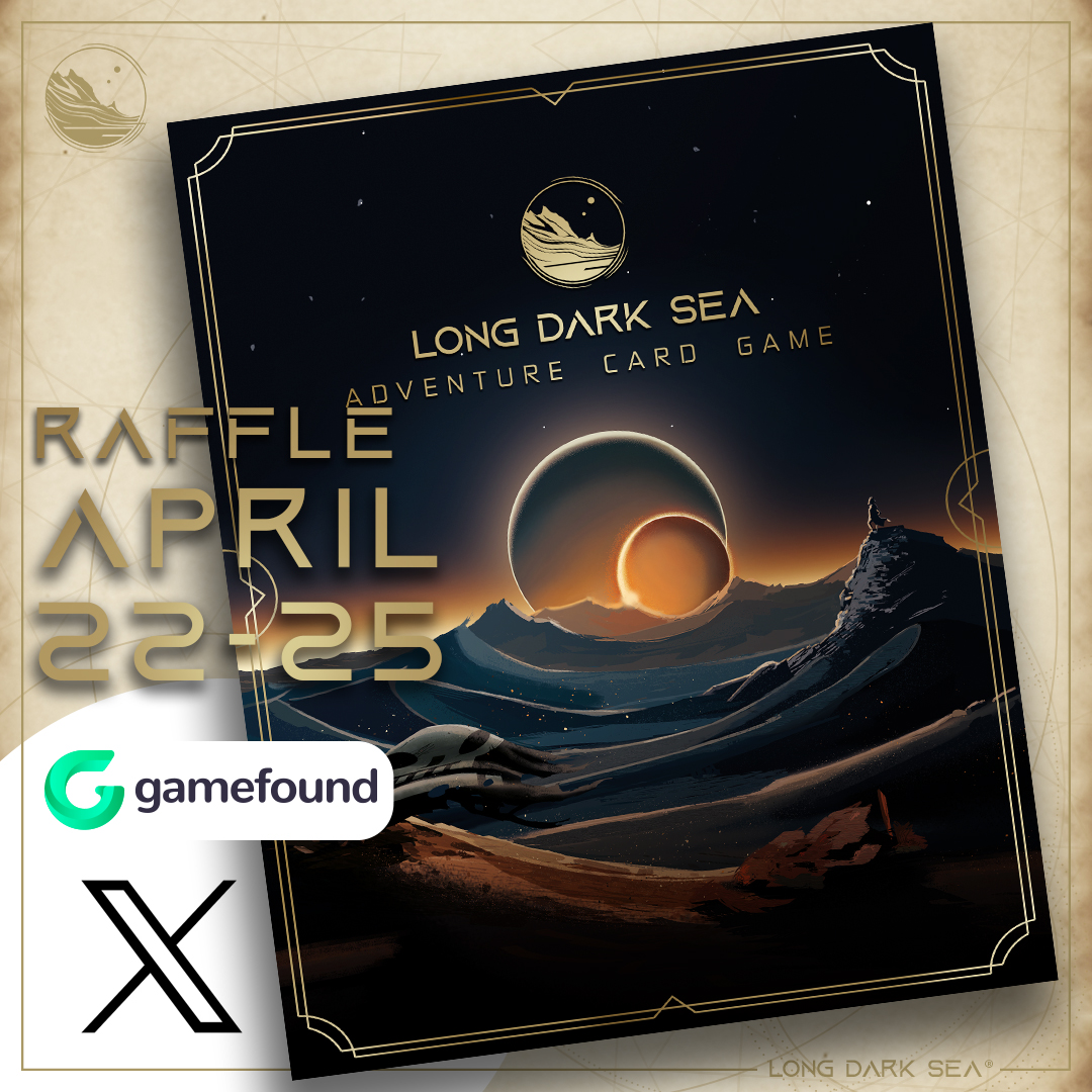🇬🇧🇺🇸 RAFFLE! Poster Long Dark Sea (40x50cm). Follow us on Gamefound and Twitter. Comment on Twitter mentioning two friends to participate. You have until Thursday, April 25 at 6:00 p.m. CEST. Good luck! 🏴‍☠️🦾 🇪🇸 SORTEO! Poster Long Dark Sea (40x50cm). Síguenos en Gamefound y