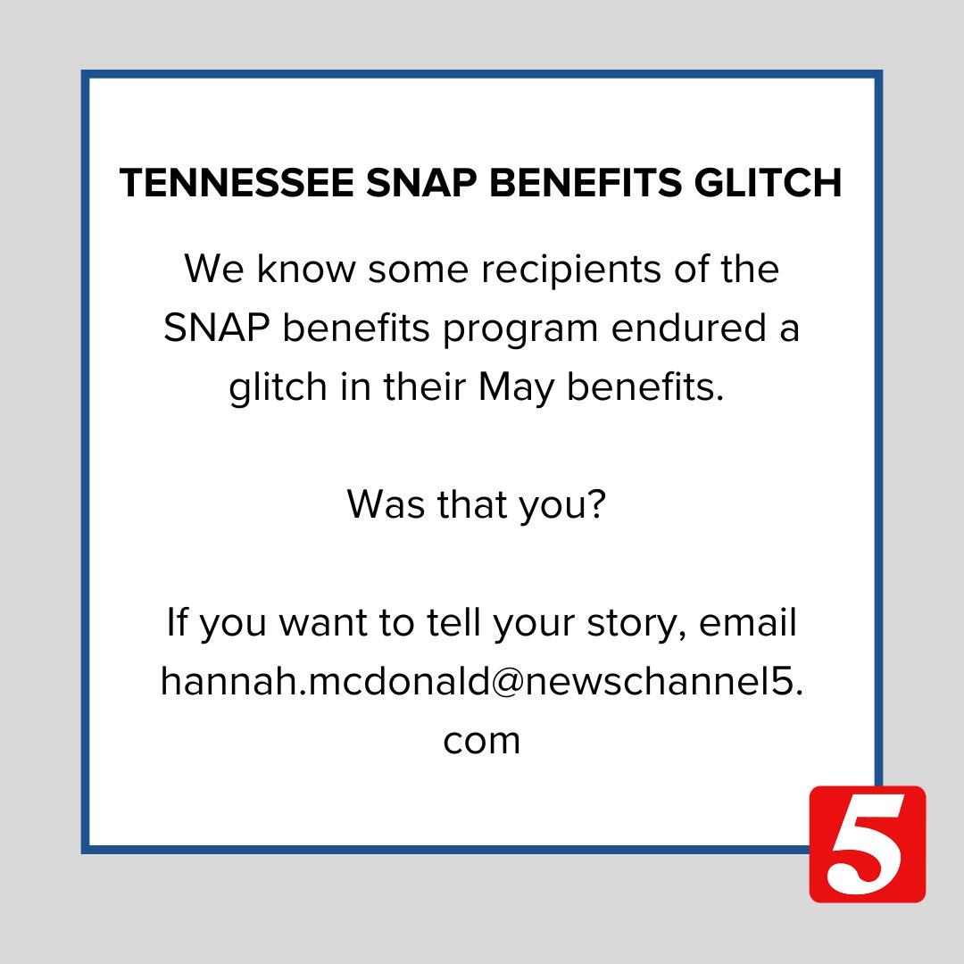 We are doing a story today about the SNAP benefits program and those who are asking about their May benefits. If you're experiencing that, you can reach out to @HannahMcDonald.