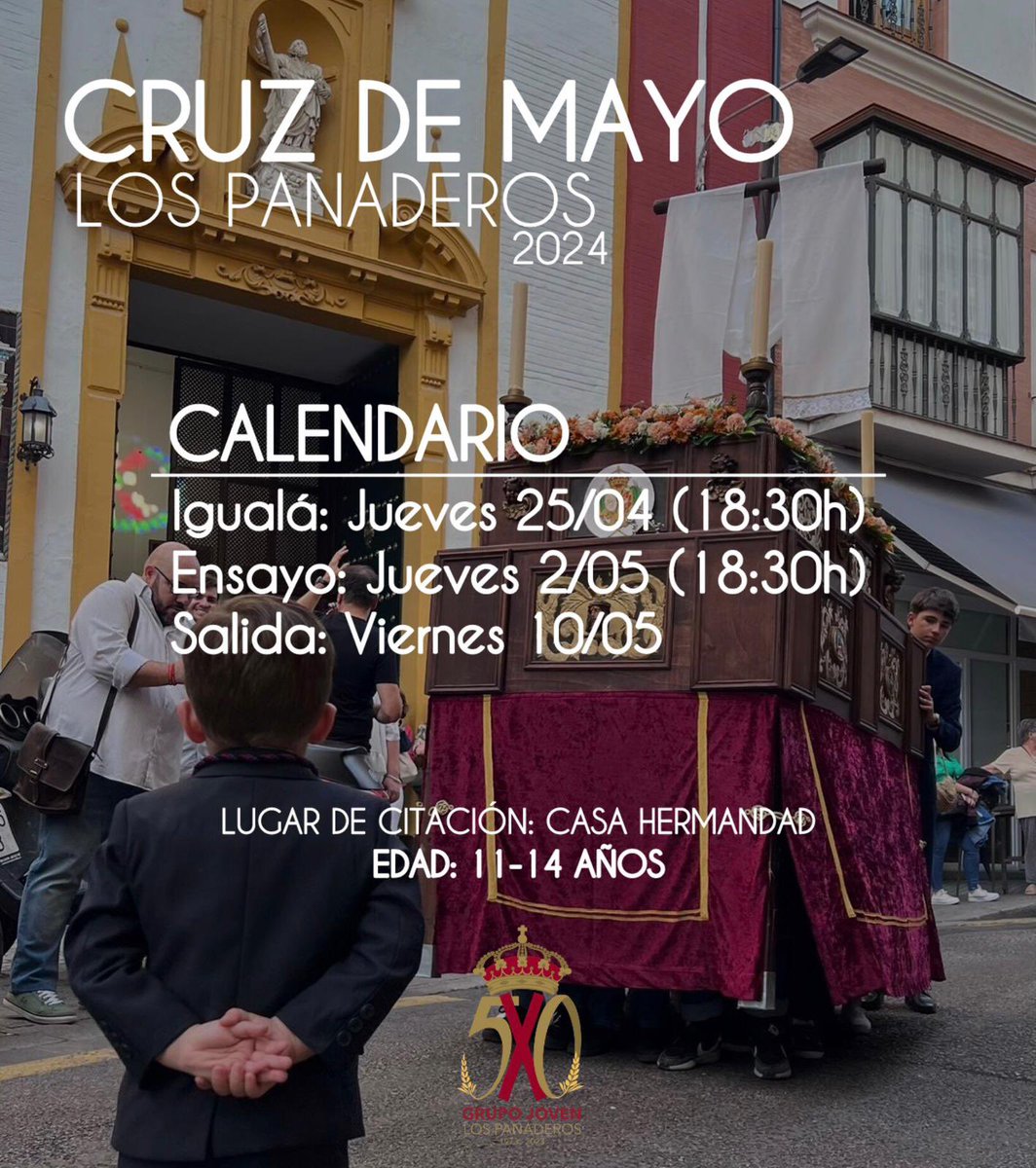 GJHdadPanaderos's tweet photo. #JUVENTUD | Mayo está a la vuelta de la esquina y nuestros Pequeños Panaderos tienen la mente en su ya tradicional Cruz de Mayo.

¡Os esperamos a todos!

#50AñosJuventudPanadera 
#OrfilaPanadera #SigamosHaciendoLío https://t.co/4iMKFDHOsa