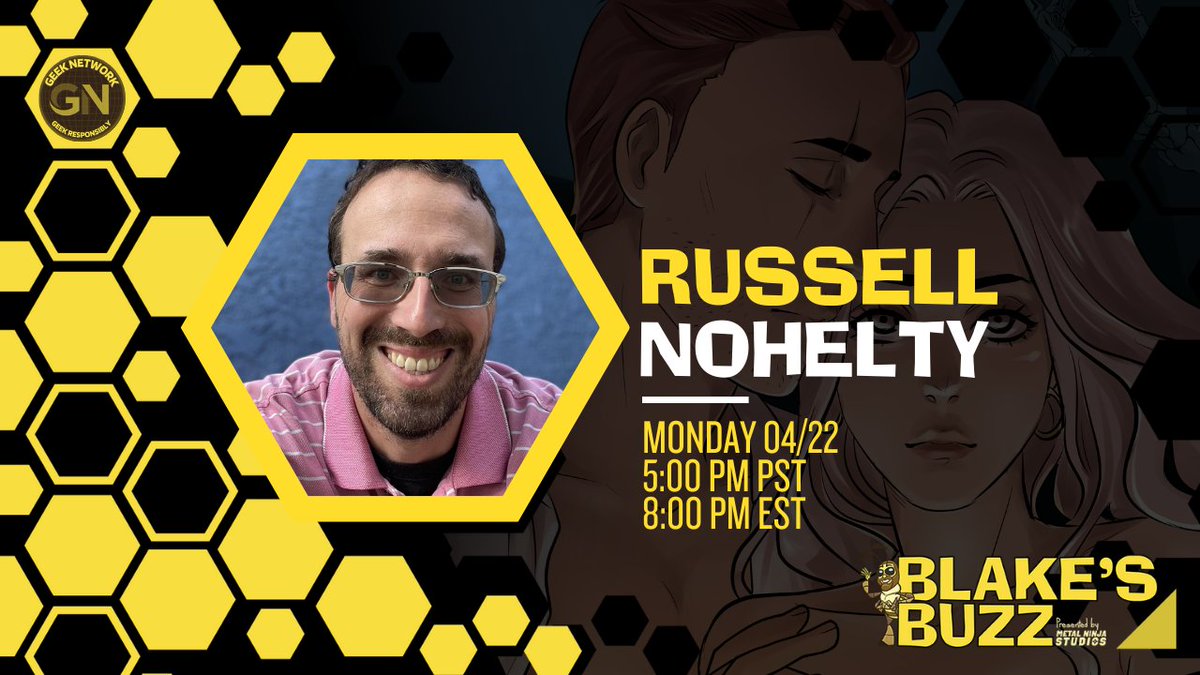 Going live tonight with BESTSELLING author @russellnohelty to talk about his spicy, supernatural romance comic, Death's Kiss! Tuning in live sounds like a pretty good idea to me. 🔗👇