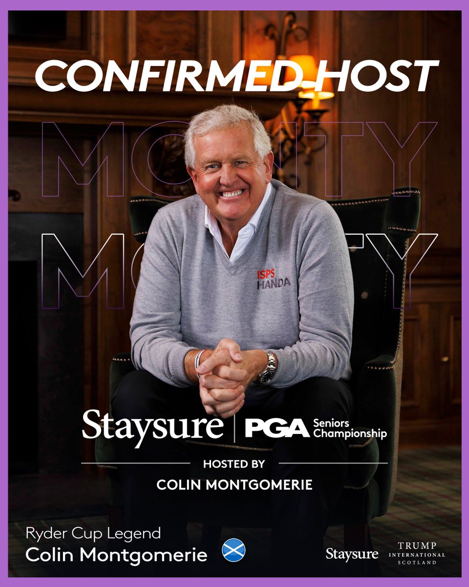 euLegendsTour's tweet photo. Major boost for the Staysure PGA Seniors Championship hosted by Colin Montgomerie at Trump International, Scotland.
Local legend & Aberdeen's favourite son - @PaulLawriegolf - the 1999 Open Champion, is confirmed in the field.
Buy tickets now https://t.co/k6Me6ZCITQ
#SPGASC https://t.co/6ONBDrHgsv