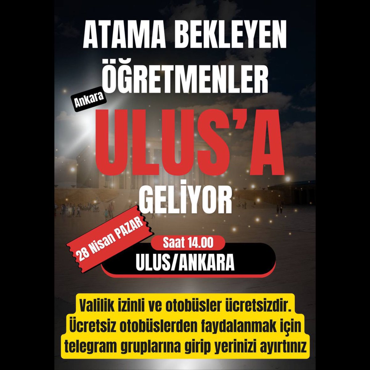 Sayın Talat Yavuz öğretmenlerimiz sizi de Ulus’a bekliyor. #Ulusta81ildenÖğretmeneAtama @talatyavuz29