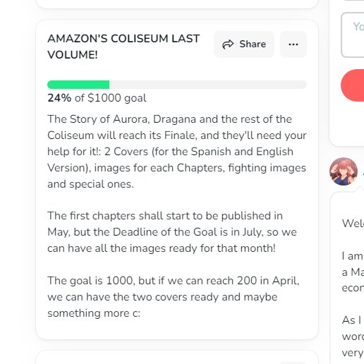 We reached 24% of the Goal! That means that we'll unveil the first cover of Amazon's Coliseum 3rd Volume! This week we'll start working on it! After that, and after another character, we'll show you the second one! Keep supporting us here: ko-fi.com/amazonscoliseum