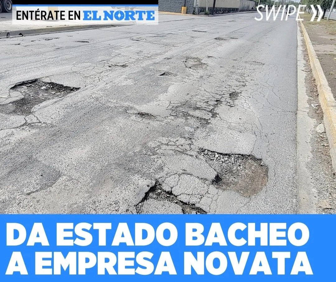 El Gobierno de NL decidió entrarle al bacheo este año electoral, y le compró mil toneladas de mezcla asfáltica a una empresa de Puebla que, hasta hace un mes, solo tenía contratos a nivel municipal en Soltepec, Amixtlán, Zacapoaxtla y Hueyotlipan. 👉🏾 elnorte.com/lKTEnn