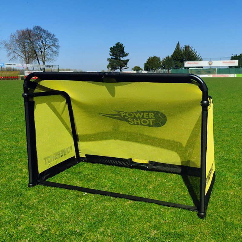Next up is this superb, high quality foldable mini football goal. Simply open, clip the corners and you are ready to play. Think honeycomb mesh nets makes this ideal indoors or outside. buff.ly/3Uu0QYu #Powershot #NewProduct #GrassrootsFootball