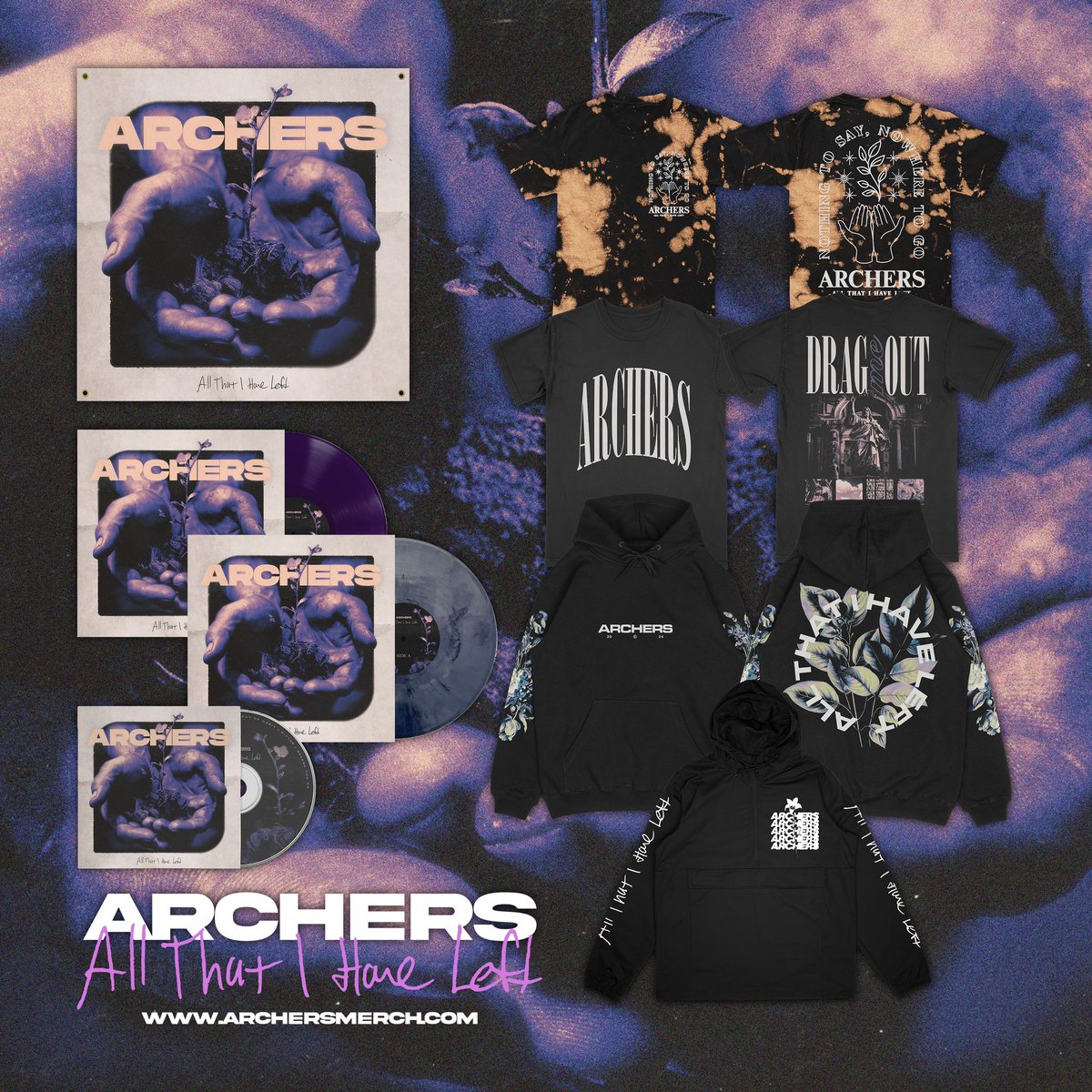 We are less than 3 weeks away from the release of All That I Have Left! We have limited pre-order merch, cds, and vinyl. Both vinyl variants are already over half sold out so don’t miss out on your chance to get yours! archersmerch.com