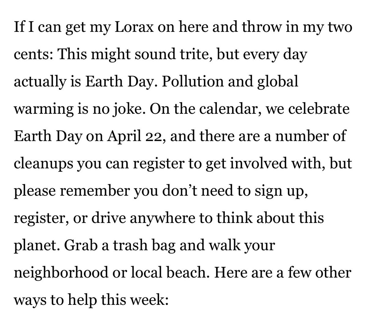 Today is #EarthDay2024 & there are a few ways to help out in #RhodeIsland… Got my #lorax on — and mentioned ways to help— in my @BostonGlobe column. @Globe_RI bostonglobe.com/2024/04/18/met…