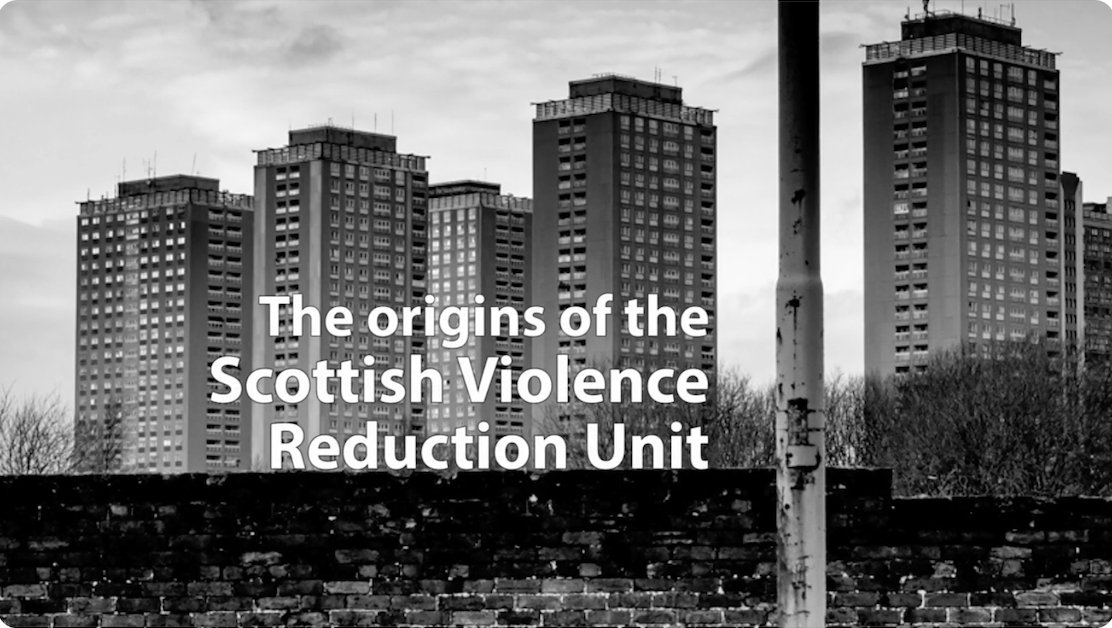 Today I sent this link about our @connectedbaby film on the 'Origins of the Scottish Violence Reduction Unit' to someone. It interviews founders @karynmccluskey & @JohnCarnochan in 2009. So I thought I'd pop it up here for anyone who hasn't seen it. youtube.com/watch?v=UhFDsO…