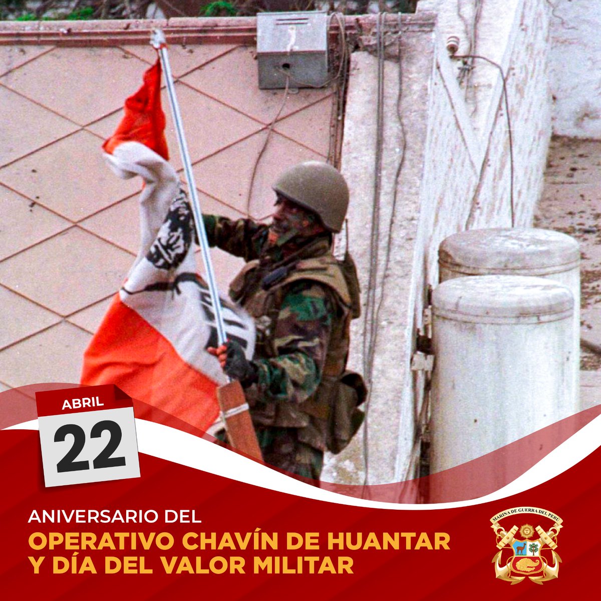 #MGPterecuerda Hace 27 años comandos de élite de nuestras FFAA realizaron la Operación Militar “Chavín de Huántar”, rescatando a 72 rehenes capturados por terroristas del MRTA en la residencia del Embajador de Japón en Lima. #DíadelValorMilitar #DíadelosDefensoresdelaDemocracia