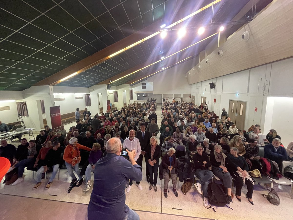 🔴🔴 350 personnes au débat organisé par @Midilibre à l’occasion de l’élection municipale partielle à Pont-Saint-Esprit ! La force de la presse de proximité