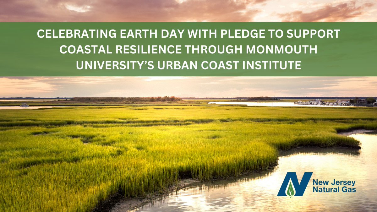 In celebration of #EarthDay, NJR is proud to announce a $75,000 donation to Monmouth University’s Urban Coast Institute to support the Clam Cove Living Shoreline Pilot Project – & the stabilization & restoration of coastal wetlands in the Barnegat Bay watershed. @MUUrbanCoast