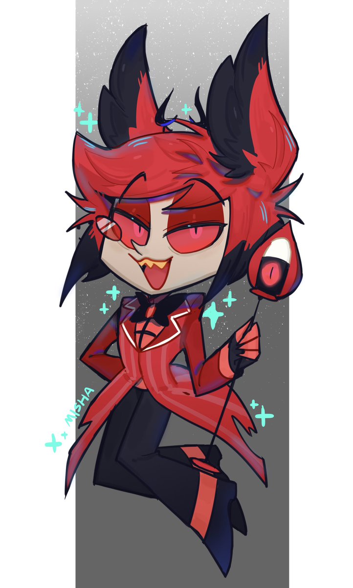 啊啊啊1000fo感谢！！Thanks for the 1000 follow！ 
画猫猫嘴会上瘾 #HazbinHotel #HazbinHotelAlastor