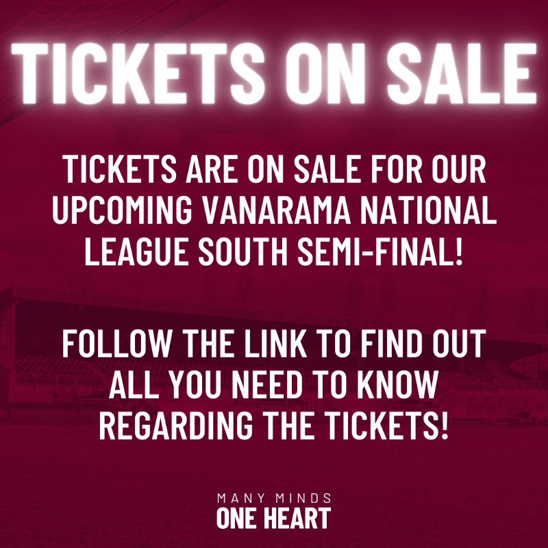 OfficialClarets's tweet photo. 𝗦𝗘𝗠𝗜 𝗙𝗜𝗡𝗔𝗟 𝗧𝗜𝗖𝗞𝗘𝗧𝗦 🎟️

We can now announce that 𝙝𝙤𝙢𝙚 𝙩𝙞𝙘𝙠𝙚𝙩𝙨 𝙤𝙣𝙡𝙮 are on sale for Saturday's Semi-Final! 🤩

Head to the website article below to find out how to purchase your tickets! 👇

#ClaretsTogether