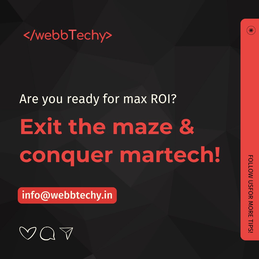 TechyWebb's tweet image. Investing in digital marketing can indeed feel overwhelming. 
✅ Which Channel to Choose?
✅ Engagement vs. Conversions: What Matters Most?
✅Personalizing User Experience to Maximize ROI
✅ Making Every Penny Count: Optimizing Your Budget
#webbtechy #saas #martech #b2b #ai #seo