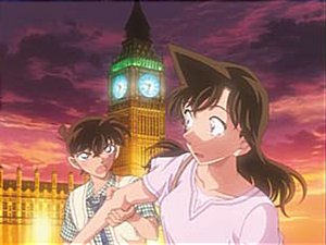 I love how Gosho wants to make the original drawings of ShinRan's iconic scenes.  This version is very beautiful, with Ran's hair fluttering in the air ♥️