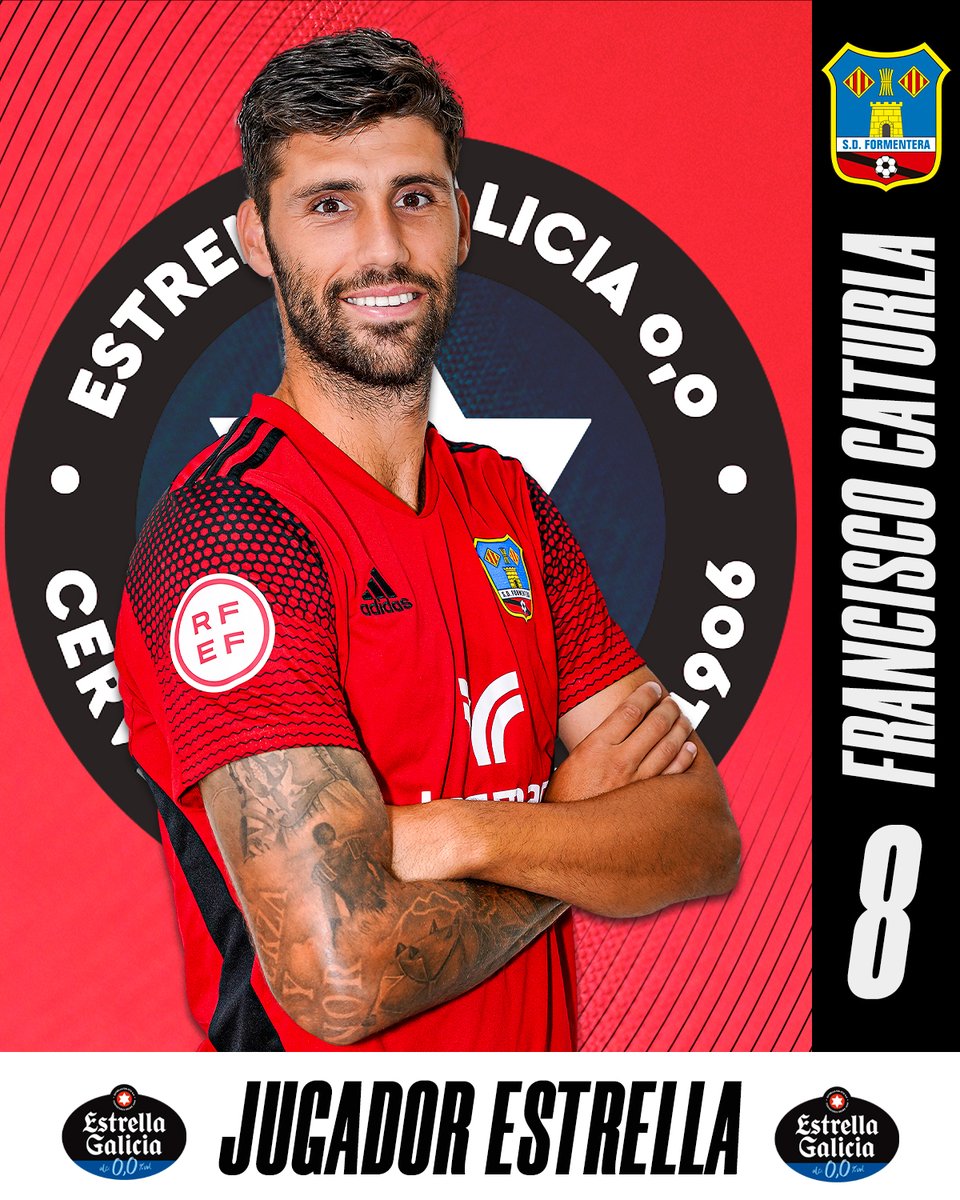 sdformentera's tweet photo. 🌟 El jugador ESTRELLA de la jornada és Francisco Caturla.

Solvent en defensa i bona interpretació del joc amb pilota en el partit davant l'Andratx.

Bona feina, @caturla97 ❤️🖤!

Patrocinat per @estrellagalicia https://t.co/APNseIMI5v